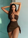 2PCS 1950s Lace-Up Halter Swimsuit & Cover-Up