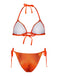 Orange 1960s Gilded Snakeskin Halter Bikini Set