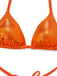 Orange 1960s Gilded Snakeskin Halter Bikini Set
