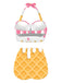 Pink 1970s Halter Ice-Cream Cone High-Waist Bikini