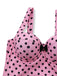 [Pre-Sale] Pink 1960s Polka Dot Lace One-Piece Swimsuit