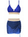 1940s Chevron Mesh Patchwork Tankini Set