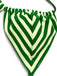 Green 1950s Striped Terry Halter Bikini Set