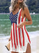 Elegant Red Blue White 1980s Vintage Swimsuit 4