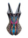 Elegant Pat 1980s Vintage Floral Swimsuit 3
