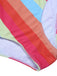[Plus Size] Colorful 1950s Vertical Stripe Swimsuit