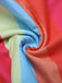 [Plus Size] Colorful 1950s Vertical Stripe Swimsuit