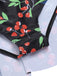 [Pre-Sale] Black 1950s Cherry Bow V-Neck Swimsuit