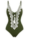 1930s Lace Knitted One-Piece Swimsuit