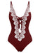 1930s Lace Knitted One-Piece Swimsuit