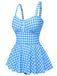 [Pre-Sale] Dark Blue 1950s Plaid Spaghetti Strap Swimsuit