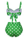 Vintage 1950s Polka Dots Strap Swimsuit