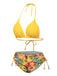 1960s Tropical Halter Bikini Set & Cover-Up