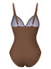 1940s Solid Bandage One-Piece Swimsuit