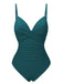 1940s Solid Bandage One-Piece Swimsuit