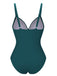 1940s Solid Bandage One-Piece Swimsuit