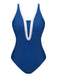 Blue 1930s Strap One-Piece Swimsuit