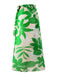 2PCS Green 1960s Plant Prints Halter Swimsuit & Long Cover-Up