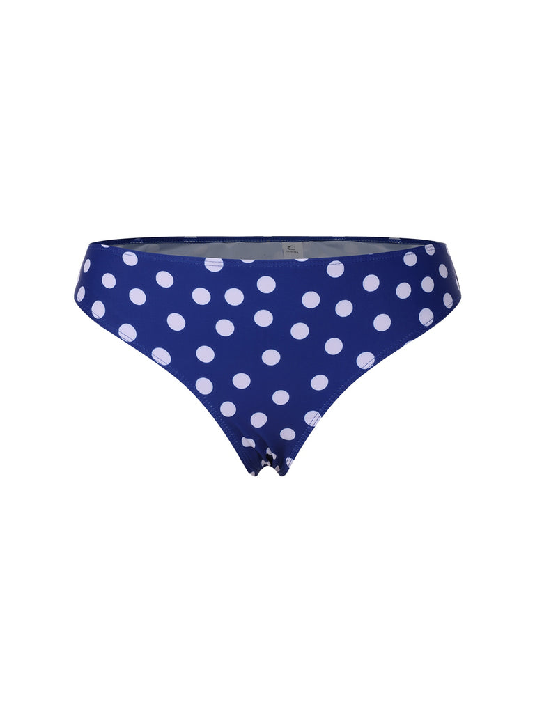 1930s Cross Straps Polka Dots Swimsuit