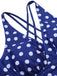 1930s Cross Straps Polka Dots Swimsuit