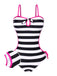 [Pre-Sale] 1960s Barbie Striped Hollow Bow Swimsuit