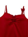[Pre-Sale] Red 1940s Satin 3D-Butterfly Split Slip Nightgown
