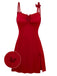 [Pre-Sale] Red 1940s Satin 3D-Butterfly Split Slip Nightgown