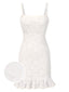 [Pre-Sale] White 1930s Floral Lace Ruffle Hem Nightgown