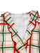 [Pre-Sale] Cream Color 1950s Christmas Plaid Petal Collar Lapel Robe