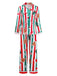 1950s Christmas Gingerbread Candy Cane Pajama Set