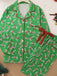 1950s Christmas Candy Cane Pajama Set