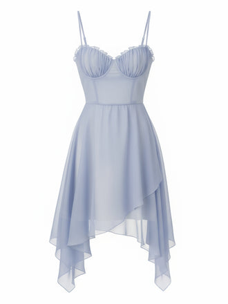 [Pre-Sale] Light Purple 1970s Chiffon Spaghetti Strap Nightgown