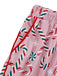 Pink 1940s Christmas Candy Cane Long Pajama Set
