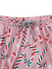 Pink 1940s Christmas Candy Cane Long Pajama Set