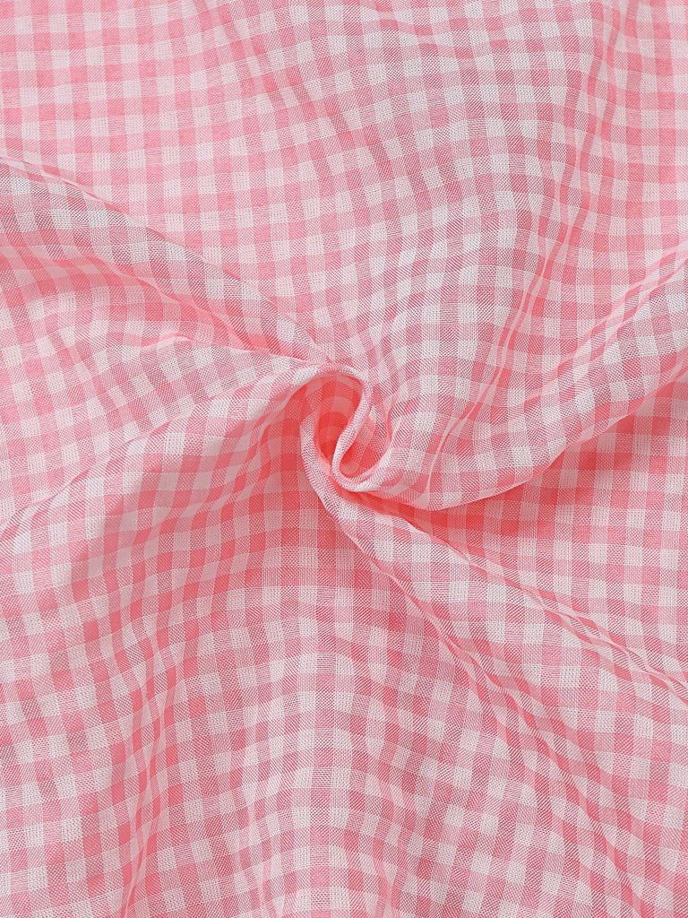 [Pre-Sale] Pink 1950s Heart Ruffled Gingham Bow Ribbons Pajama Set