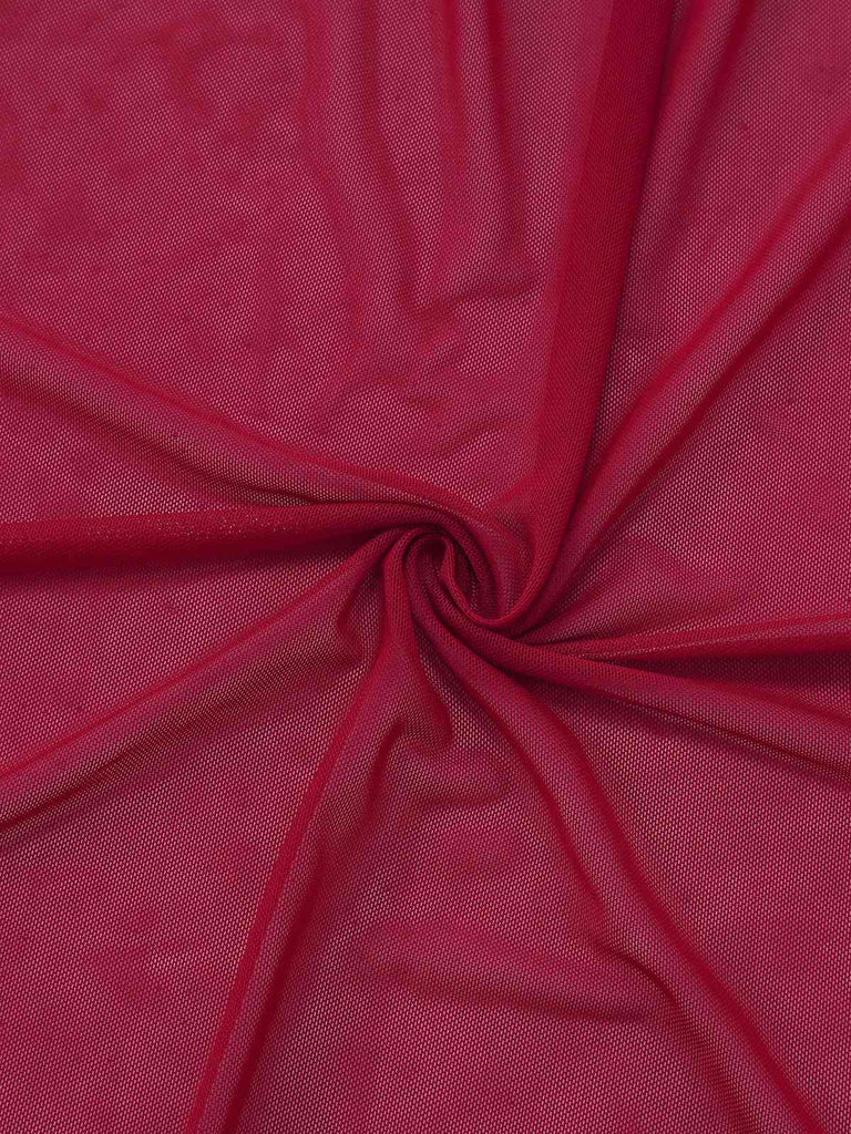 1930s Solid Mesh Ruffle Cold-Shoulder Slit Nightdress