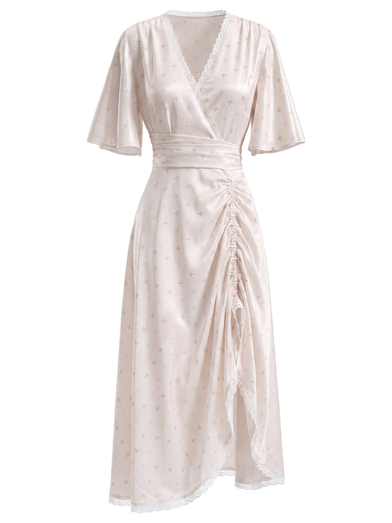 [Pre-Sale] Cream Color 1950s Floral Lace Nightgown 6