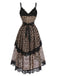 [Pre-Sale] Black 1930s Lace V Neck Nightgown 4