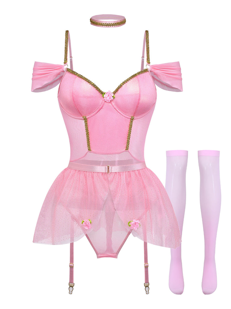 Pink 1960s Vintage Two Piece Set 1