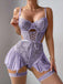 Black 1960s Floral Lace Nightgown With Garter Straps