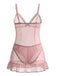 Sheer Polka Dot Printed Mesh Nightgown 3
