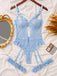 1950s Lace Cutout Garter Bodysuit Lingerie Set