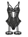 1950s Lace Cutout Garter Bodysuit Lingerie Set