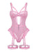 1950s Lace Cutout Garter Bodysuit Lingerie Set