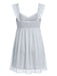 1950s Ruffled Mesh Bow Babydoll Nightgown