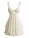 1950s Ruffle Hem Bow Babydoll Slip Nightgown
