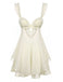 1950s Ruffle Hem Bow Babydoll Slip Nightgown