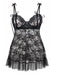 Black 1950s Lace Halter Nightgown 2