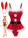 Red 1960s Christmas Velvet Nightgown 1