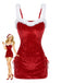 Red 1930s Christmas Halter Nightgown 1